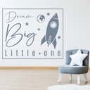 Dream Big Rocket Nursery Wall Sticker