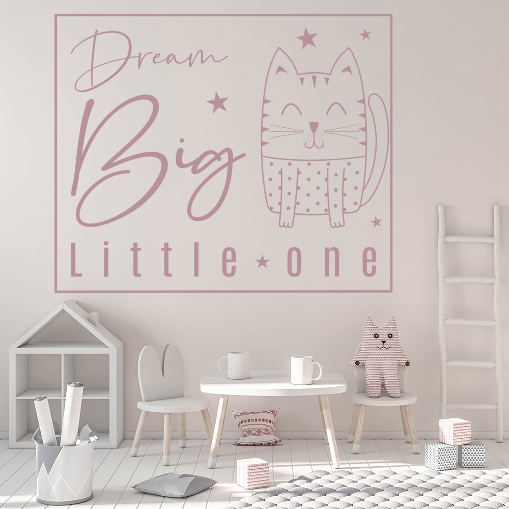 Dream Big Kitten Wall Sticker