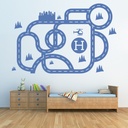 Road Map Boys Nursery Wall Sticker