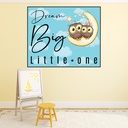 Blue Dream Big Owl Moon Nursery Wall Sticker