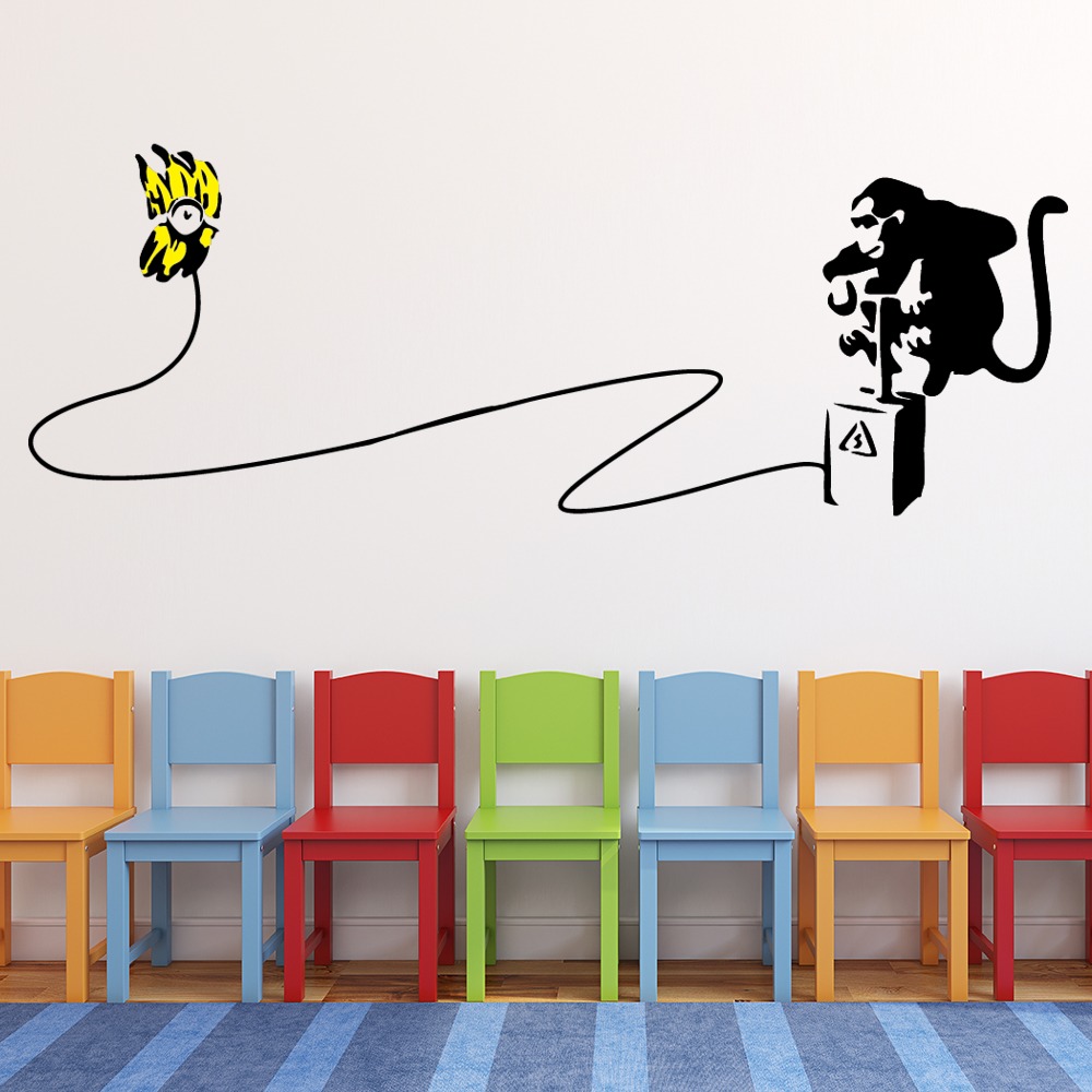 Monkey Bomb Banksy Wall Sticker