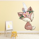 Floral Fox Nursery Wall Sticker