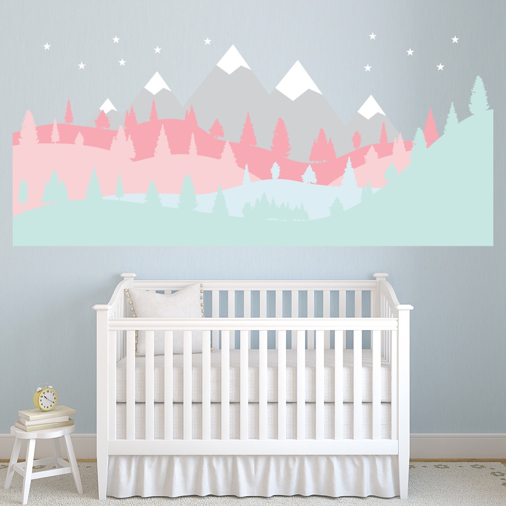 Forest & Mountains Nursery Wall Sticker