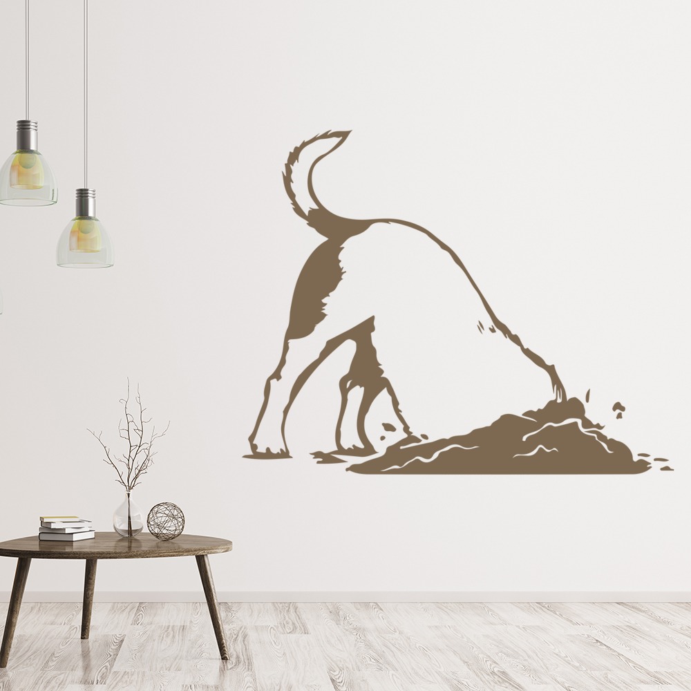 Digging Dog Pet Grooming Wall Sticker