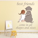 Best Friends in All Shapes Dog Wall Sticker