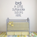 Superhero Sleeps Here Children's Wall Sticker