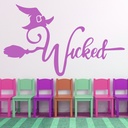 Wicked Witch Halloween Wall Sticker