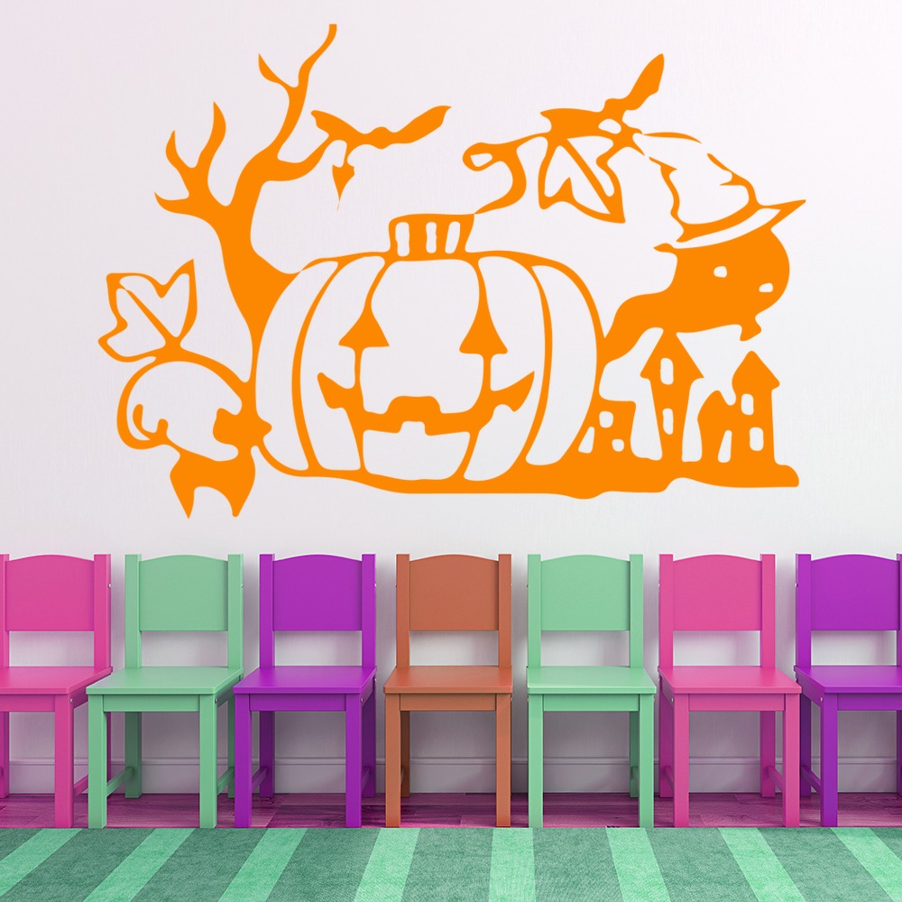 Halloween Spooky Jack-O'-Lantern Wall Sticker