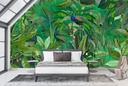 Peacock Jungle Green Wall Mural by Andrea Haase