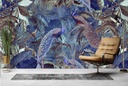 Peacock Jungle Wall Mural by Andrea Haase