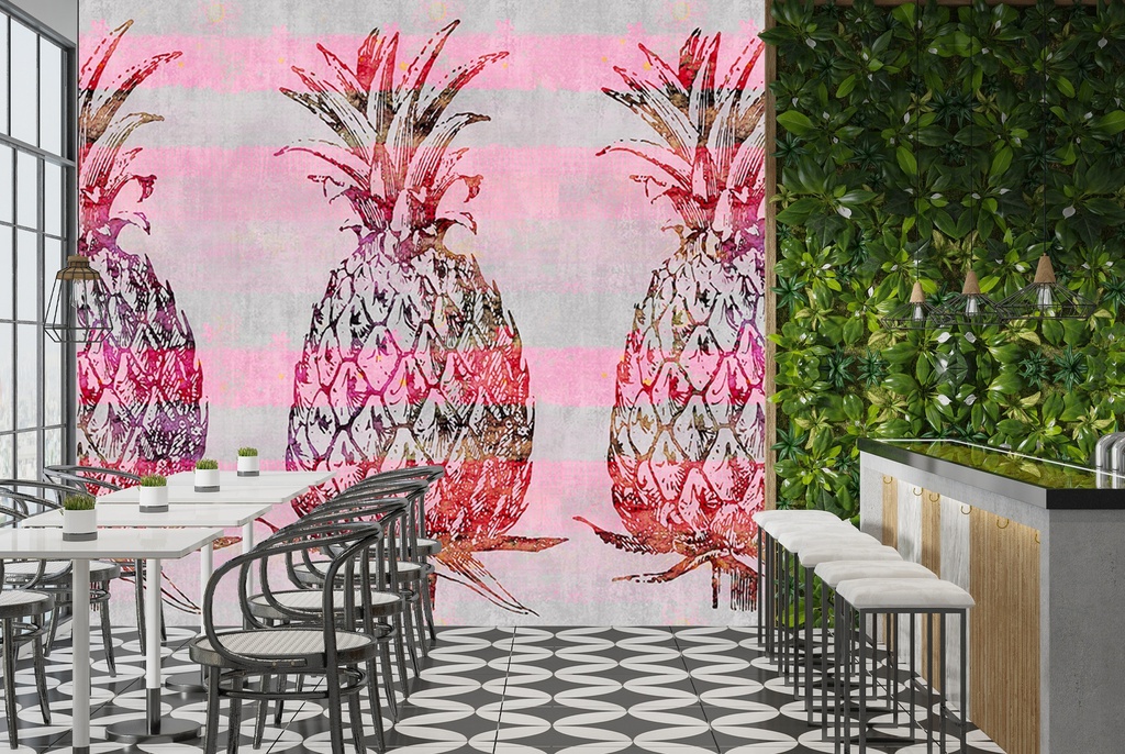 Pineapple Fade Wall Mural by Andrea Haase