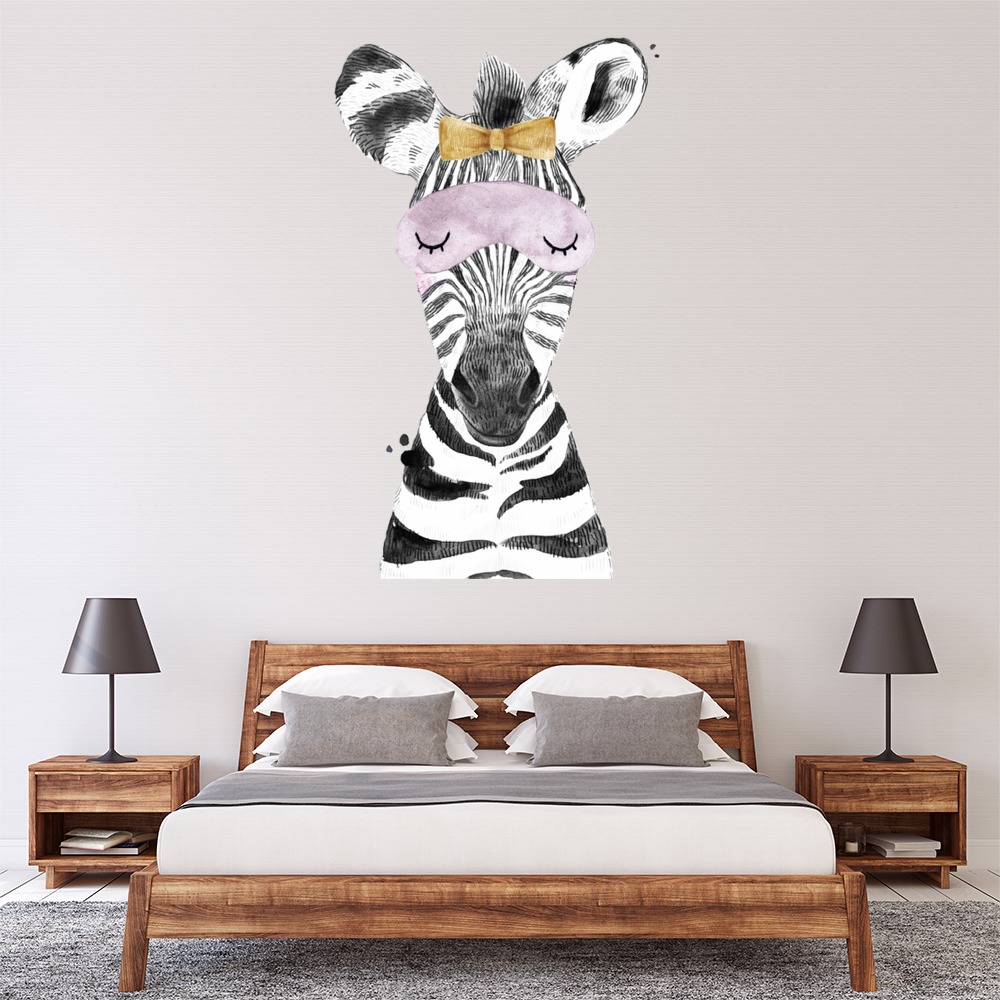 Cute Zebra Safari Baby Nursery Wall Sticker