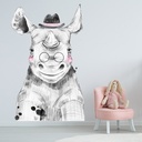 Rhino Safari Baby Nursery Wall Sticker