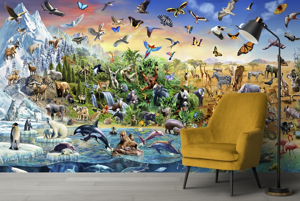 Endangered Species Wall Mural by Adrian Chesterman