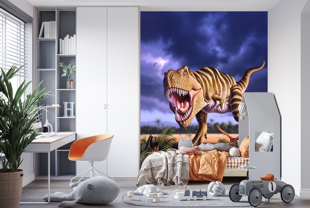 Brown Rex Wall Mural by Jerry Lofaro