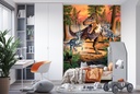 Dino Battle Wall Mural by Jerry Lofaro