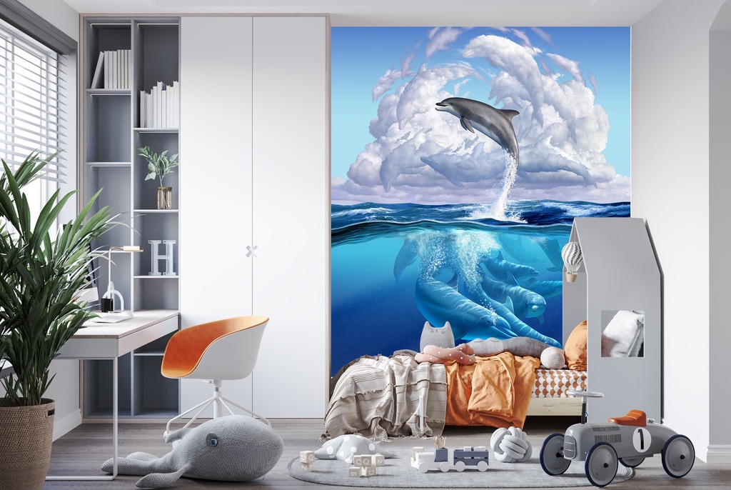 Dolphonic Symphony Wall Mural by Jerry Lofaro