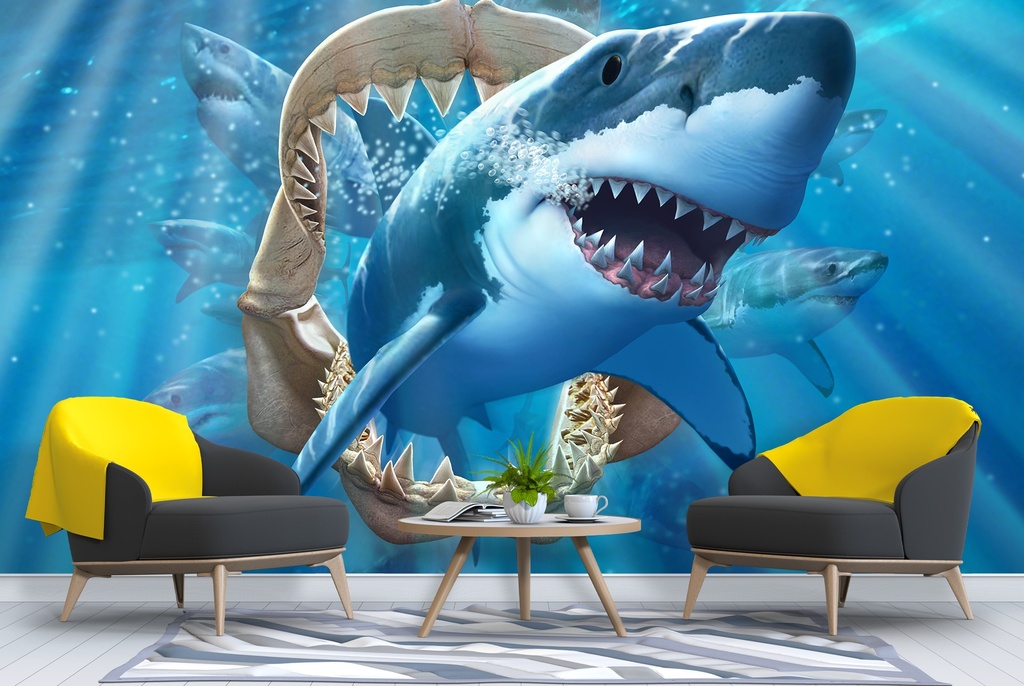 Great White Shark I Wall Mural by Jerry Lofaro