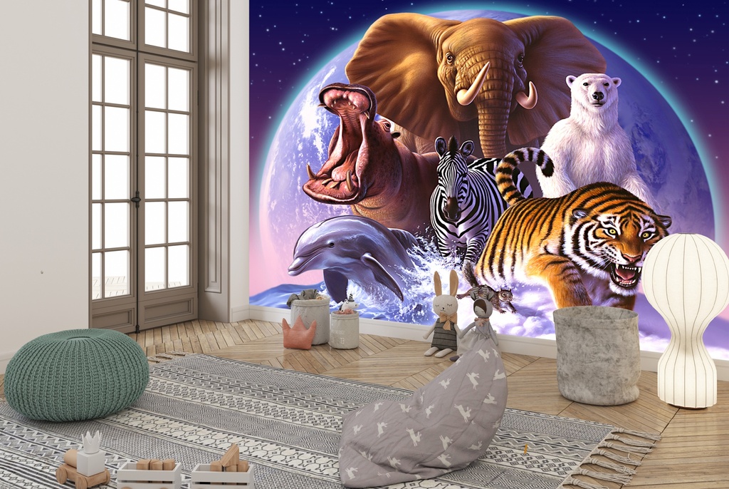 Wild World Wall Mural by Jerry Lofaro