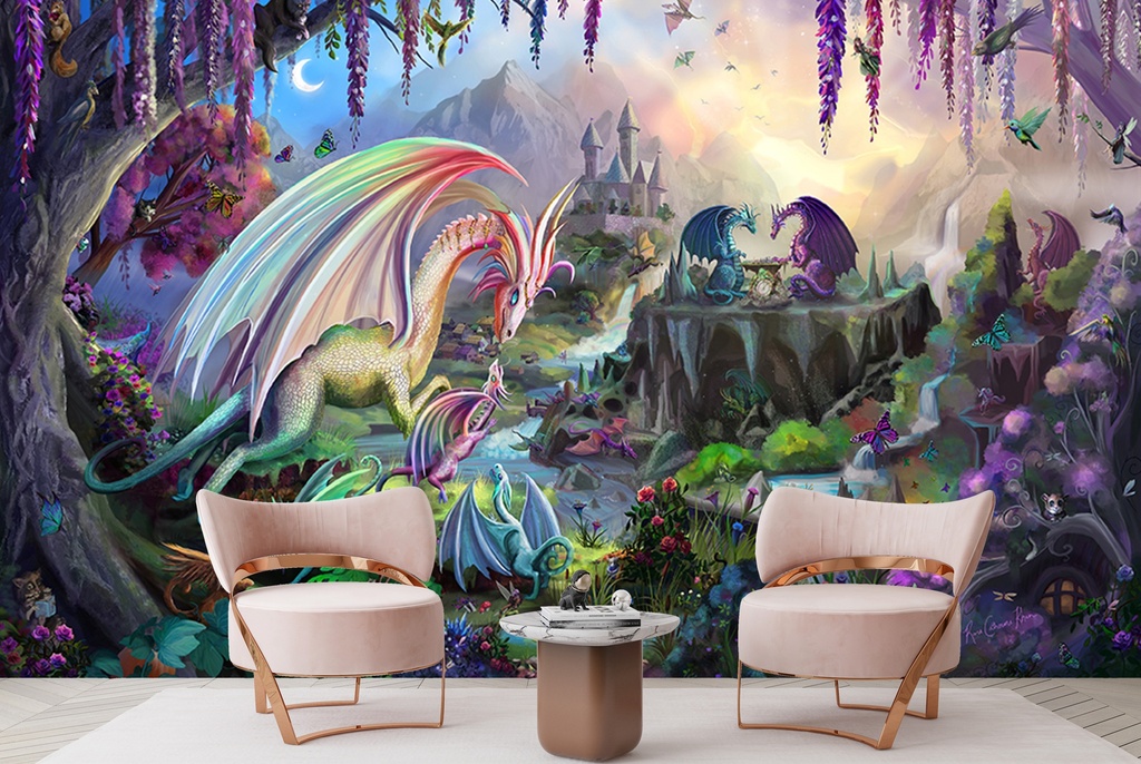 Valley of the Dragon Paradise Wall Mural