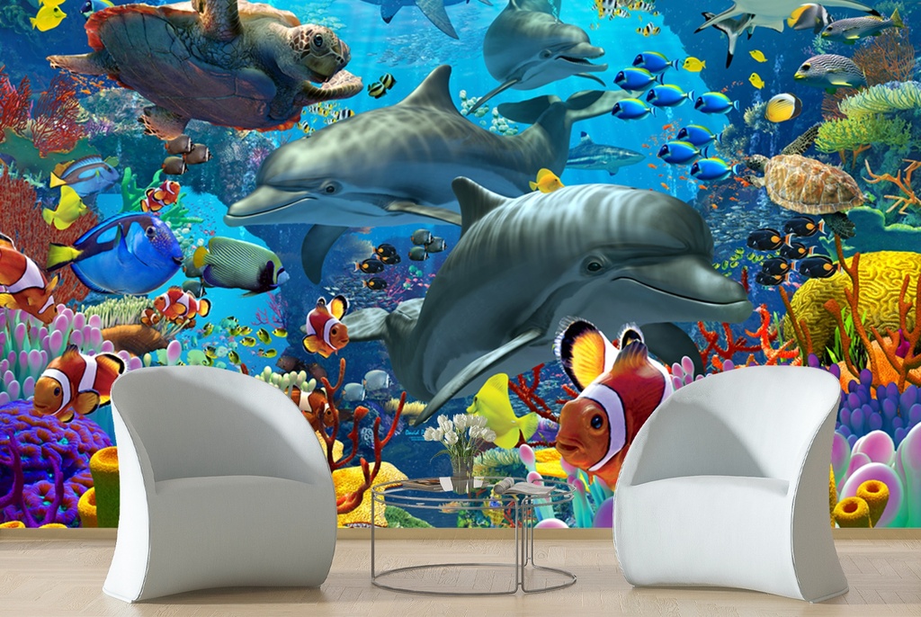 Coral Sea Wall Mural by David Penfound - Mod7