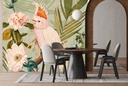 Pink Cockatoo Flowers Wall Mural by Uta Naumann