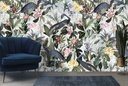 Blue Herron Leaves Wall Mural by Uta Naumann