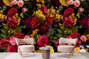 Colourful Floral Wall Mural by Uta Naumann