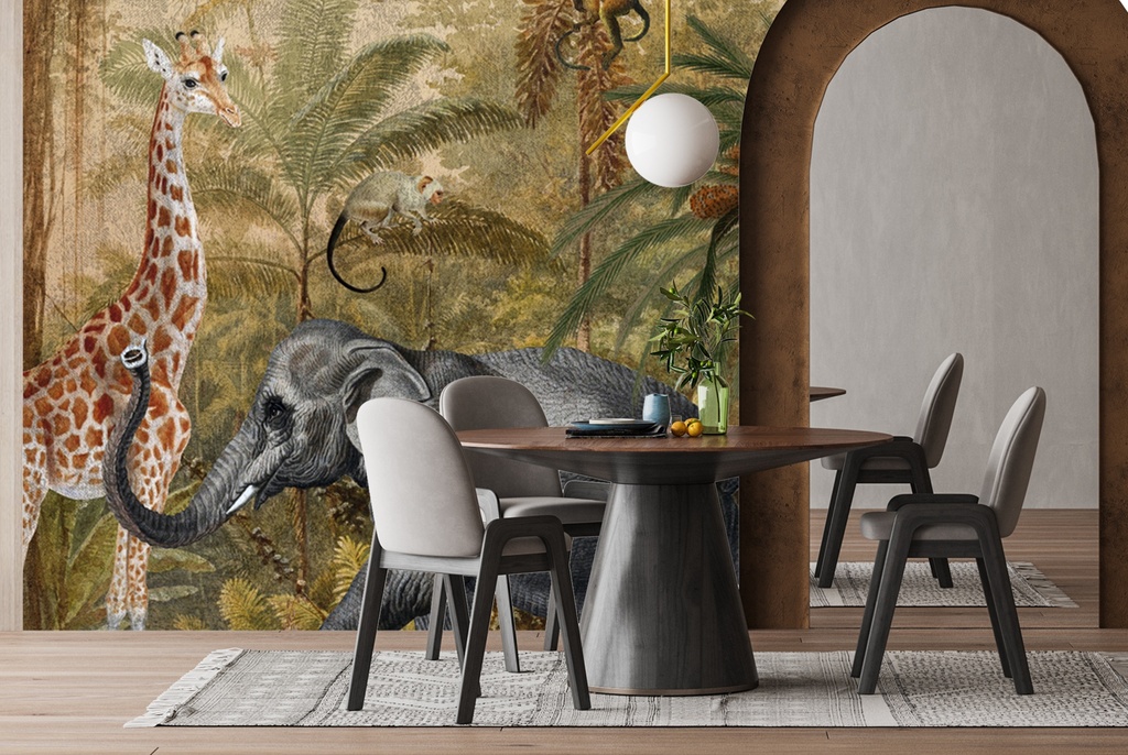 Tropical Landscape Wall Mural by Uta Naumann