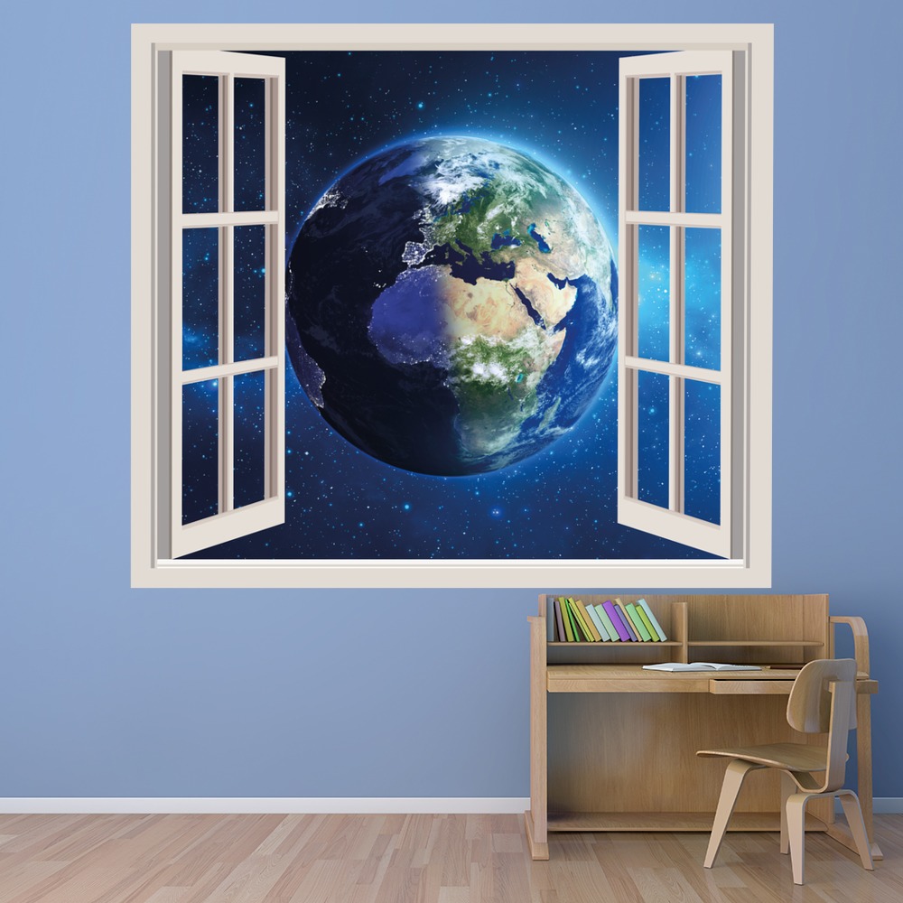 Planet Earth Space 3D Window Wall Sticker | Icon Wall Stickers