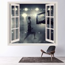 Basketball Slam Dunk 3D Window Wall Sticker