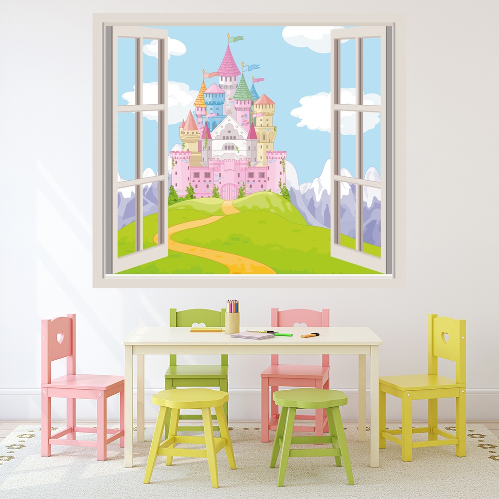 Princess Castle 3D Window Wall Sticker