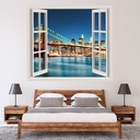 Brooklyn Bridge New York 3D Window Wall Sticker