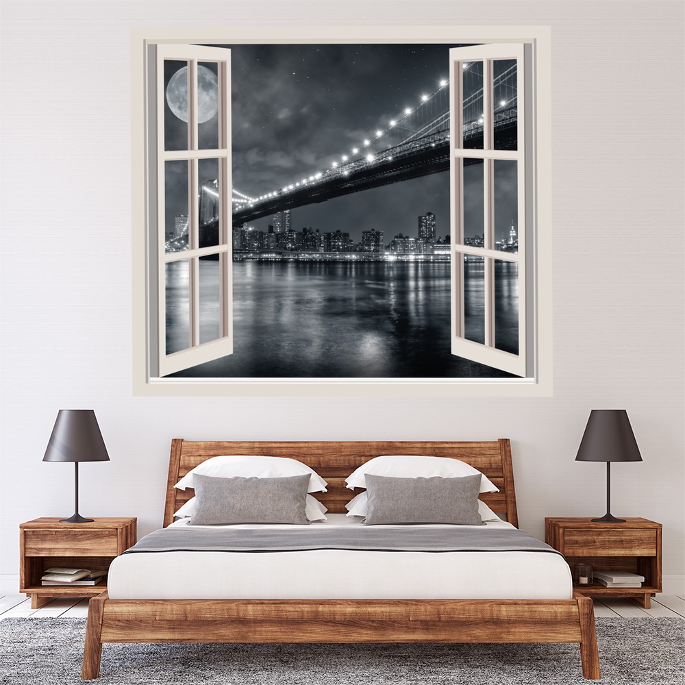 Brooklyn Bridge 3D Window Wall Sticker