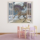 Beach Unicorns 3D Window Wall Sticker