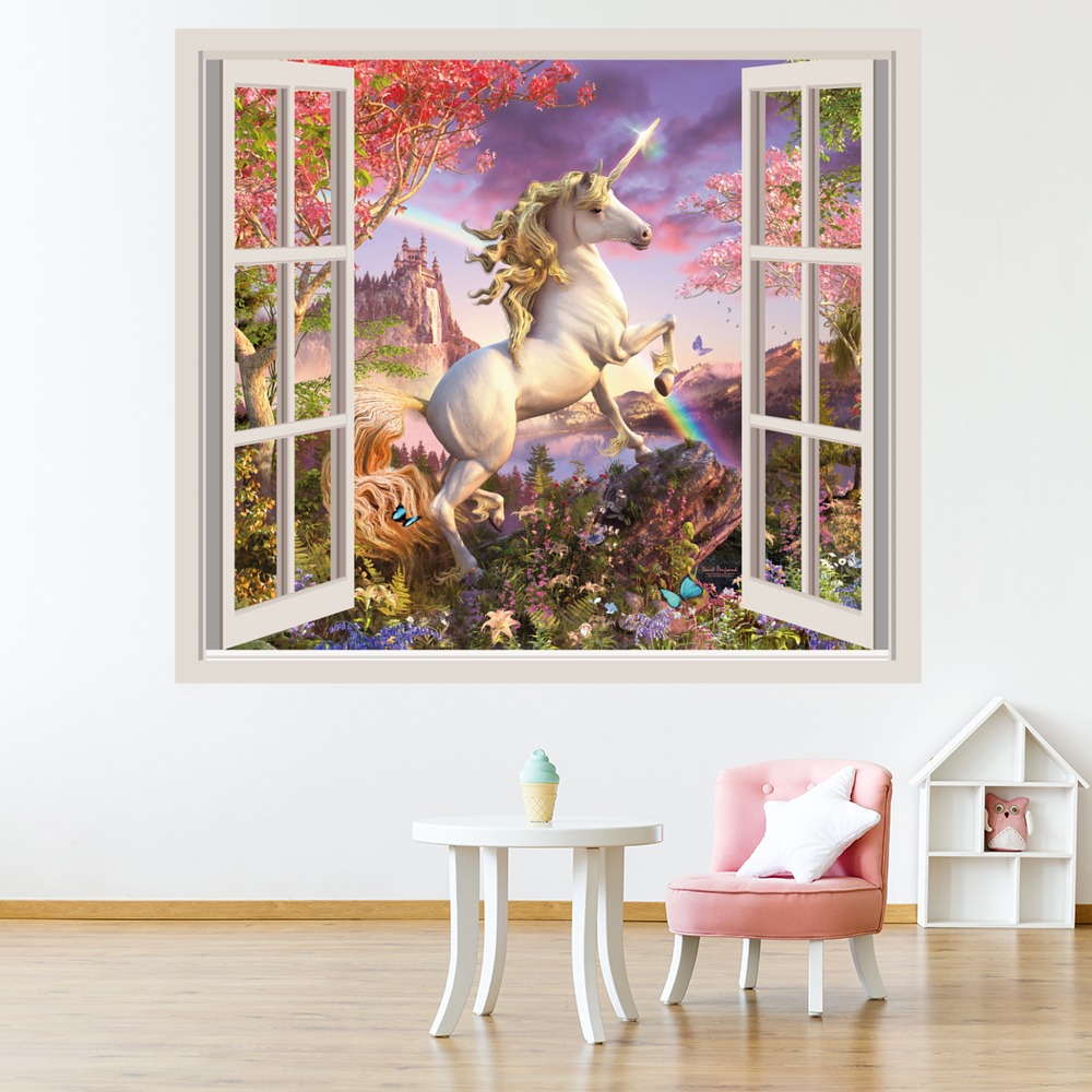 The Unicorn 3D Window Wall Sticker