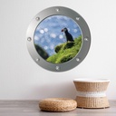 Puffin Bird Porthole Wall Sticker