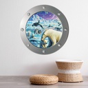 Arctic Animals Porthole Wall Sticker