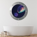 Jellyfish Porthole Wall Sticker