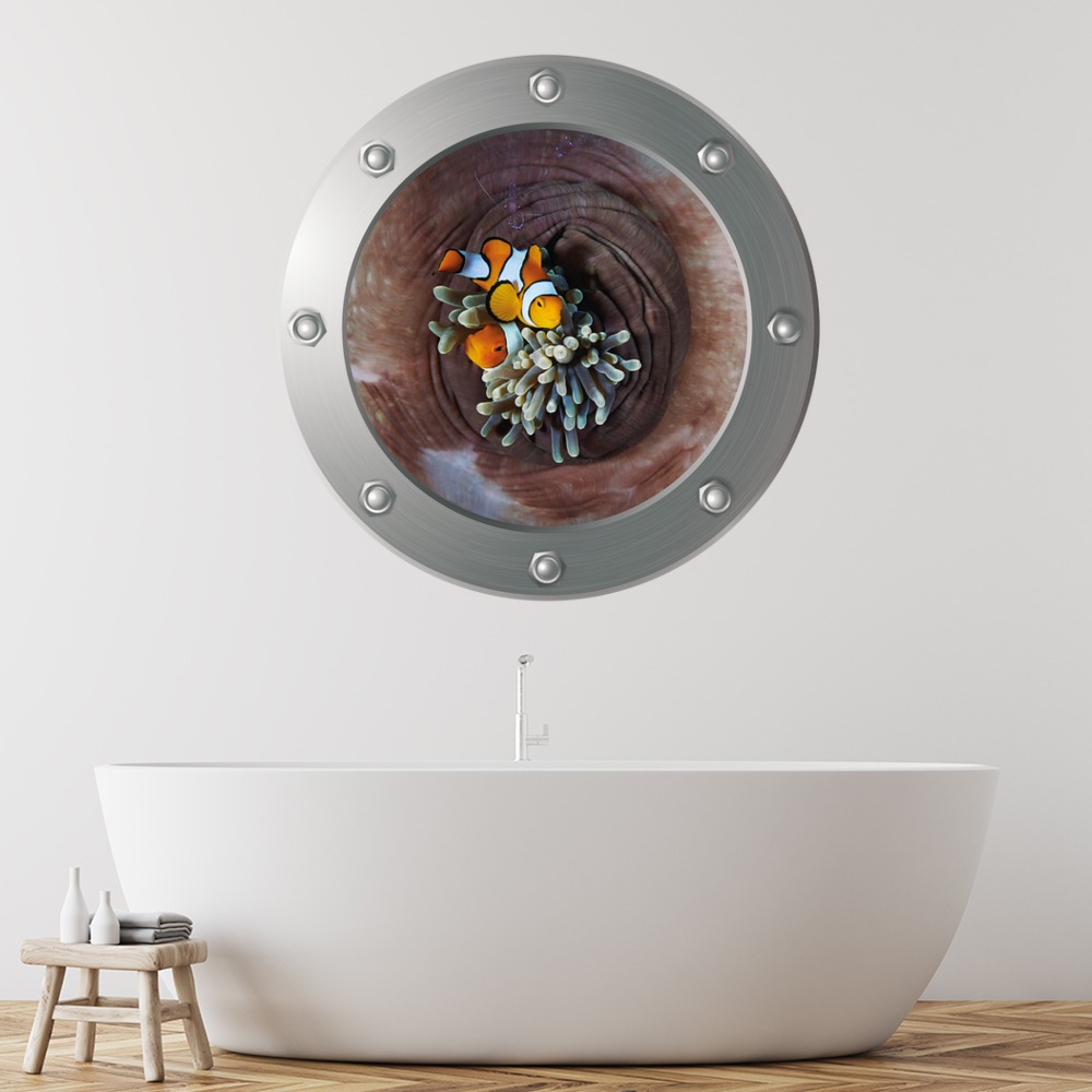 Nemo Clown Fish Porthole Wall Sticker