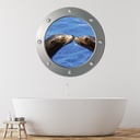 Seal Kiss Porthole Wall Sticker