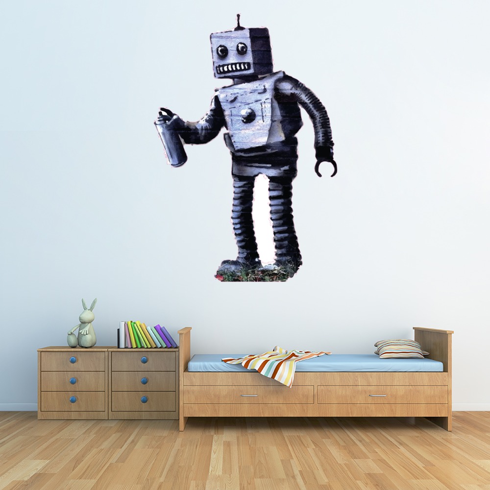 Graffiti Robot Banksy Wall Sticker