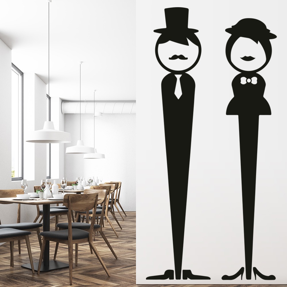 Men & Women Toilet Bathroom Wall Sticker