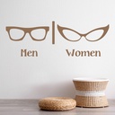 Men & Women Glasses Toilet Bathroom Wall Sticker