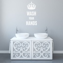 Wash Your Hands Crown Wall Sticker