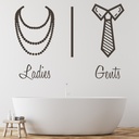 Ladies & Gents Toilet Bathroom Wall Sticker