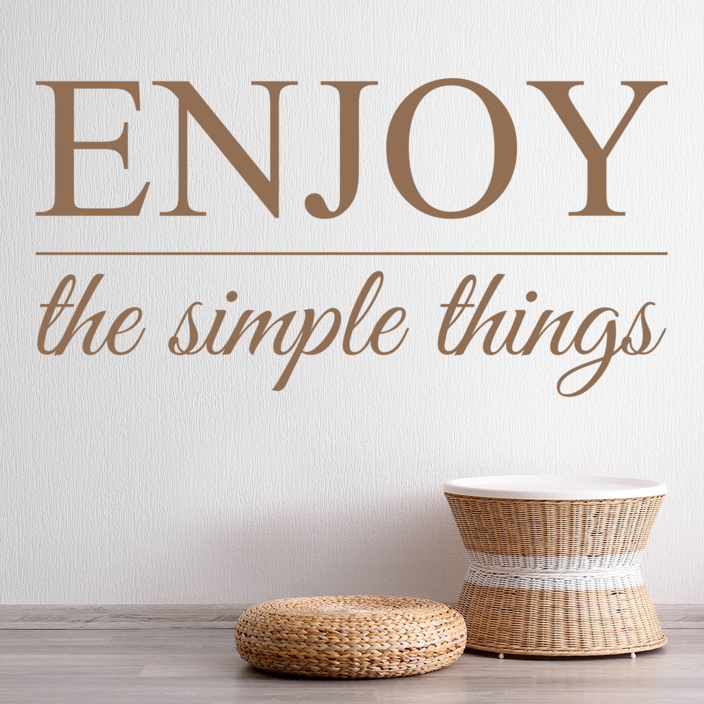 Enjoy The Simple Things Bathroom Wall Sticker