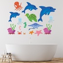 Dolphin Friends Underwater The Sea Wall Sticker Set