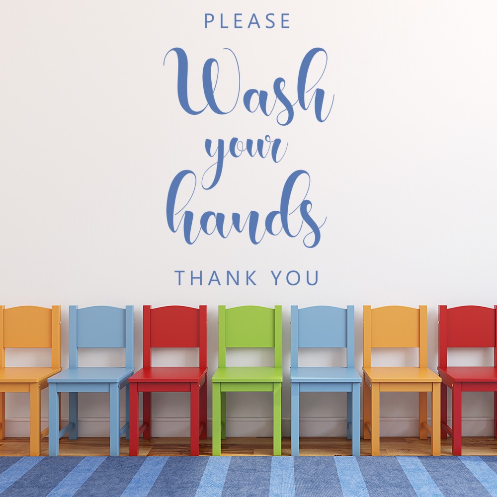 Please Wash Your Hands Toilet Wall Sticker