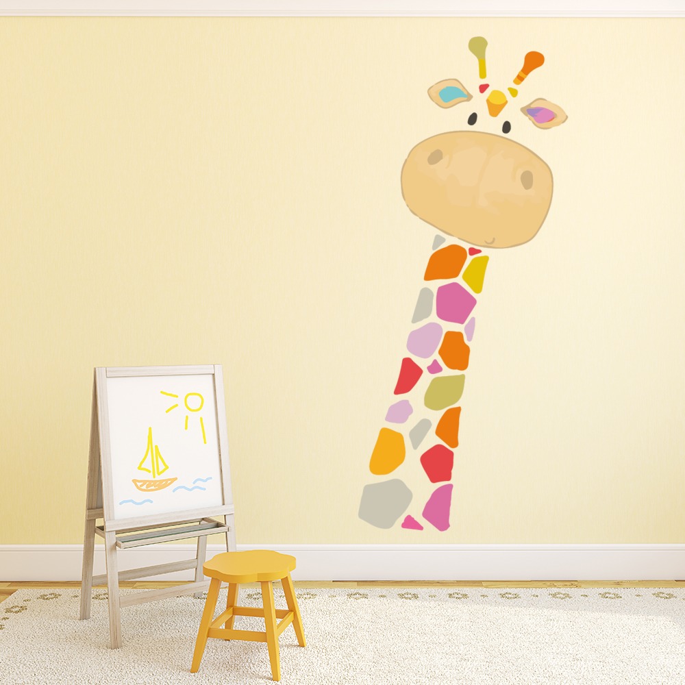 Peek A Boo Giraffe Nursery Wall Sticker